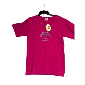 Nassau Bahamas Dolphin Tee Shirt Pink Large Jo-Annes 100% Cotton Pre-Shrunk